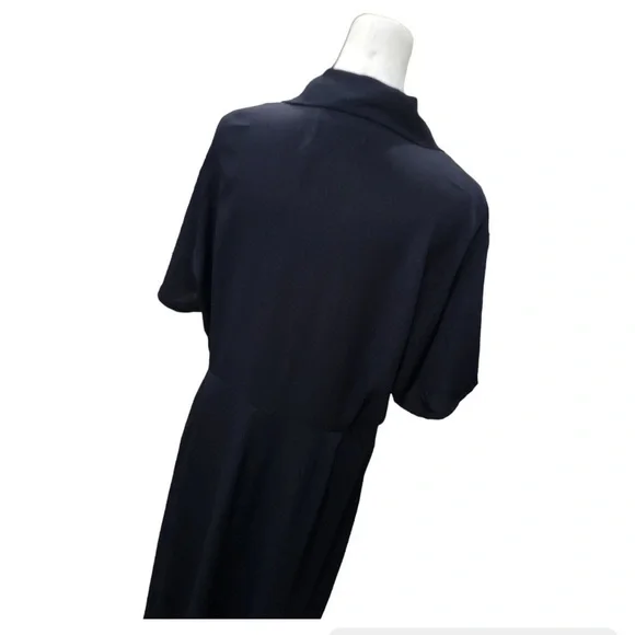 Flax by Jeanne Engelhart Women's Vintage Short Sleeve
Midi Dress Pockets Black L - Picture 12 of 16